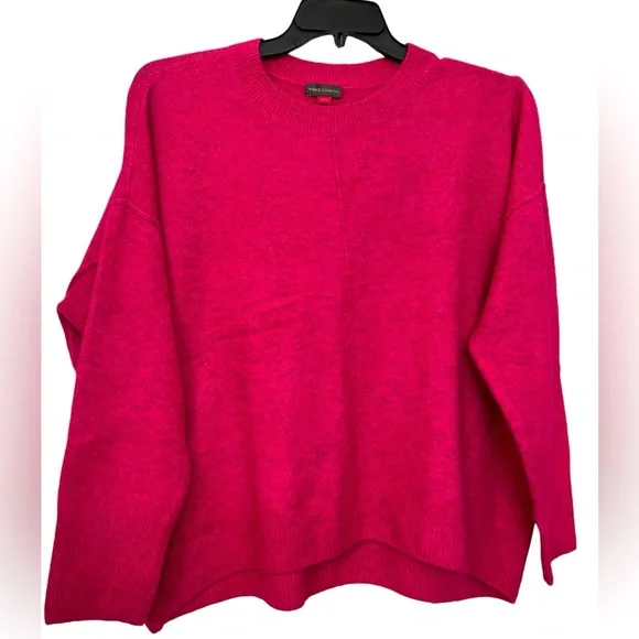Vince Camuto Oversized Sweater Drop Shoulder Pink Comfy Sweater Women’s Size L - Picture 3 of 14